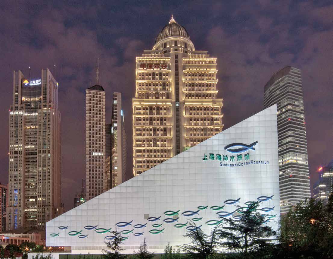 Shanghai Ocean Aquarium beside the Oriental Pearl Tower