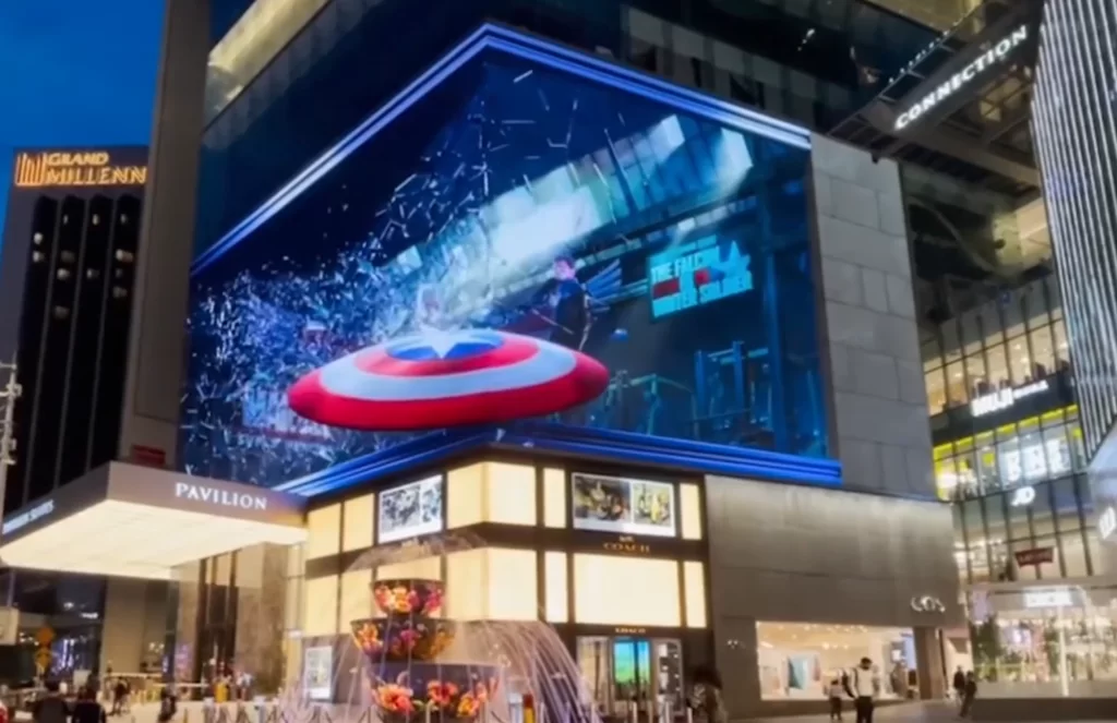 Disney Plus Hotstar anamorphic display at Pavilion Kuala Lumpur