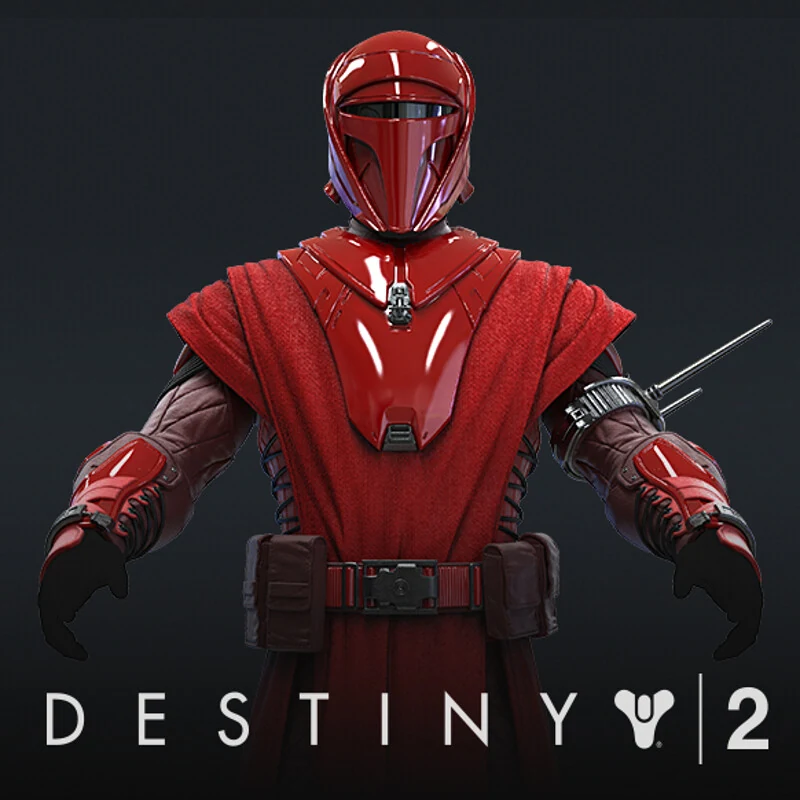Red-armoured Destiny 2 character artwork