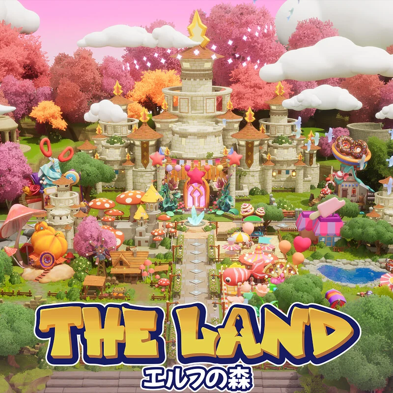 Colourful fantasy environment artwork for The Land